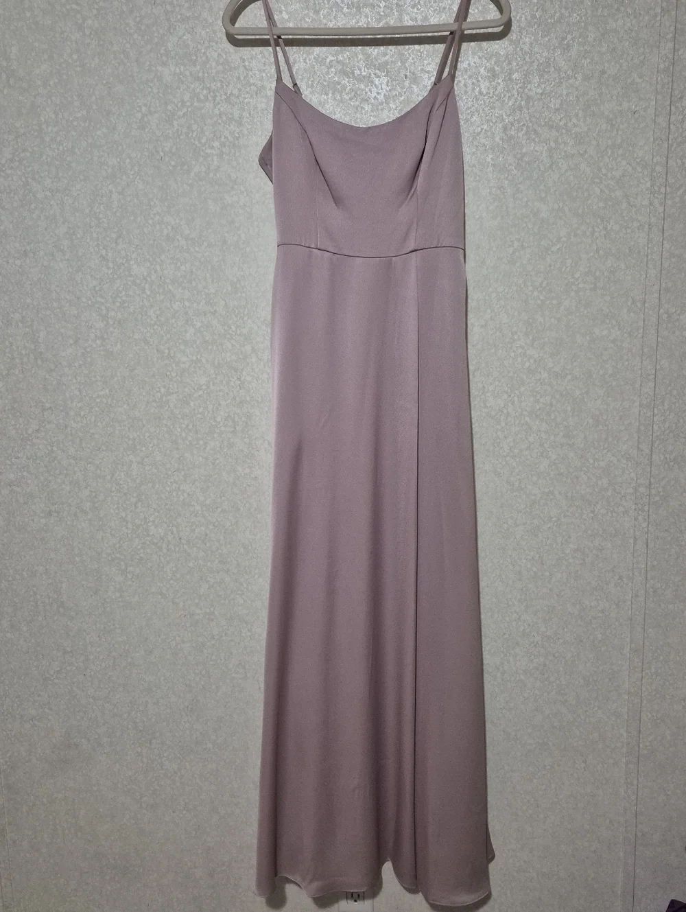 NWT David's Bridal Quartz Scoop Neck Spag Slip-Style Maxi Dress..Size:6 - Picture 2 of 14